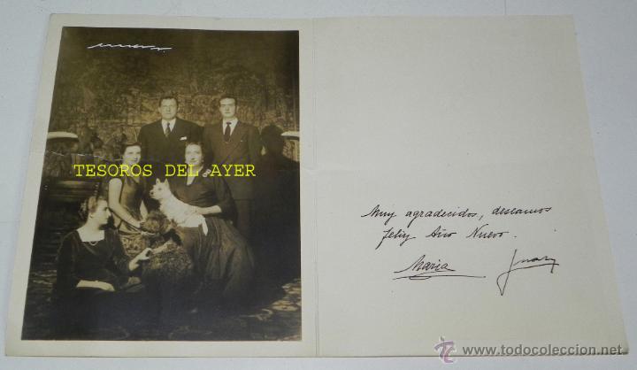 Postales: ANTIGUA FELICITACI&Oacute;N OFICIAL DE NAVIDAD DE LA CASA REAL EN EL EXILIO - A&Ntilde;OS 50 - MONARQUIA, CON FOTO