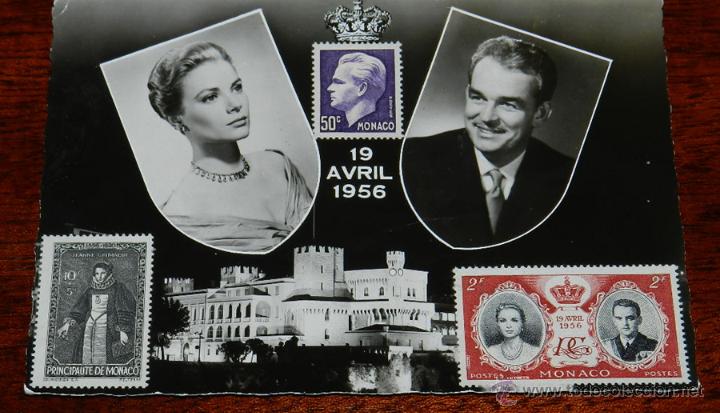 Cartes Postales: ANTIGUA FOTO POSTAL DE MONACO, BODA DE RAINIERO Y GRACE, CLICHES HARCOURT ET PICEDI, SIN CIRCULAR