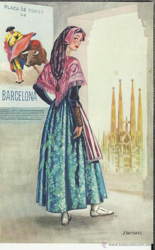 Postales: BARCELONA TRAJE TIPICO TOROS SIN ESCRIBIR - Foto 1