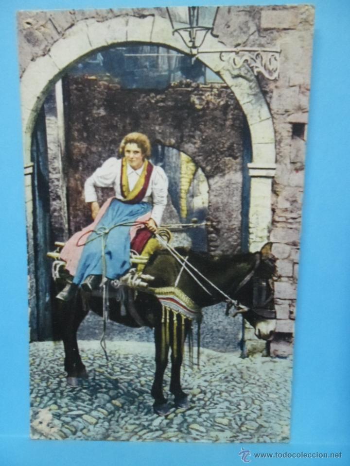 Postales: POSTAL SANREMO - CONTADINA CON MULO - - Foto 1