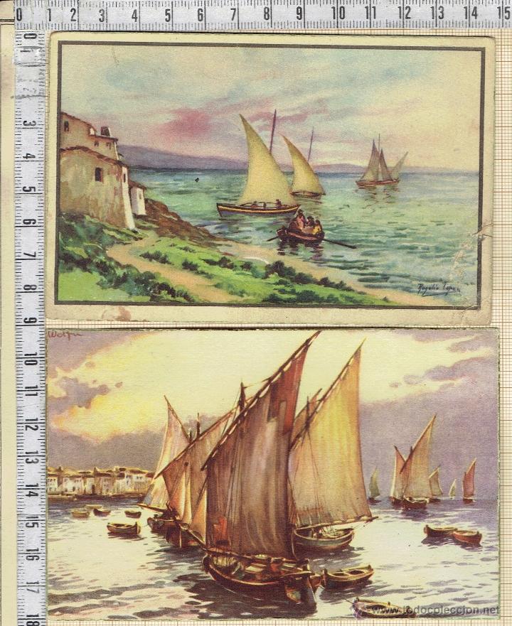 Postales: POSTALES IMPRESAS CON MOTIVOS BARCAS PEQUE&Ntilde;AS DE PESCA