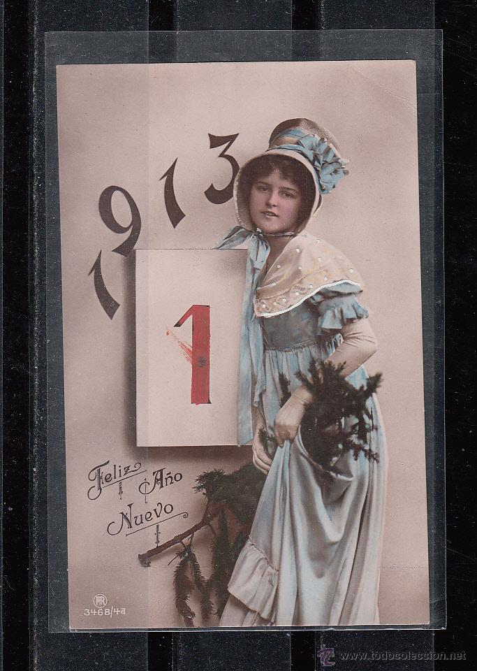 Postales: FELIX A&Ntilde;O NUEVO 1913 - Foto 1