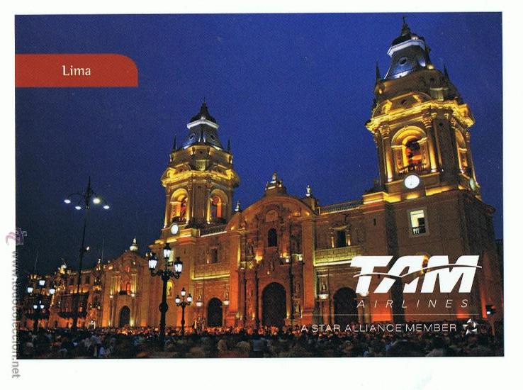 Postales: Postal Lima Airlines TAM  Sin circular - Foto 1