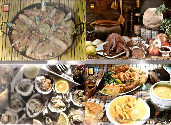 Postales: 10 POSTALES PLATOS TIPICOS ESPA&Ntilde;OLES - Foto 2