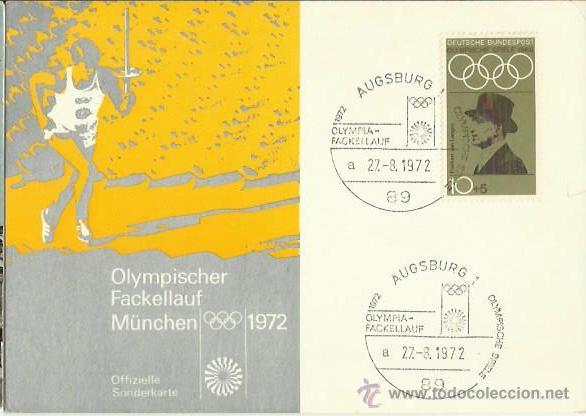 Cartoline: TARJETA POSTAL. ALEMANIA. 1972. OLYMPIA FACKELLAUF.