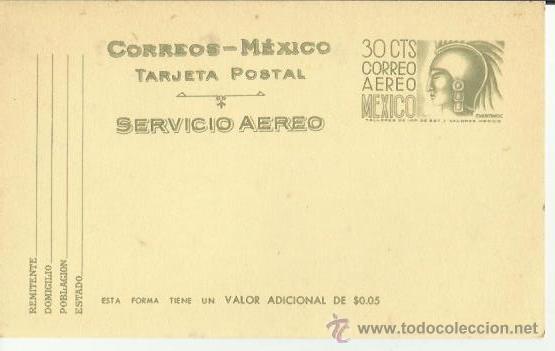Cartoline: TARJETA POSTAL. MEXICO. SERVICIO AEREO.