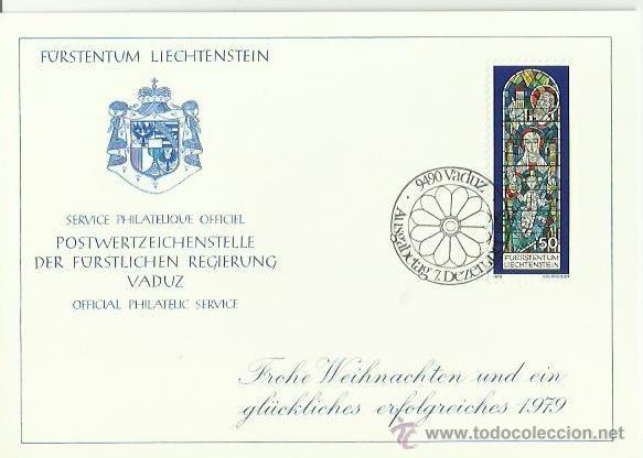 Cartoline: TARJETA POSTAL. LIECHTENSTEIN. 1978. SERVICIO FILATELICO OFICIAL.