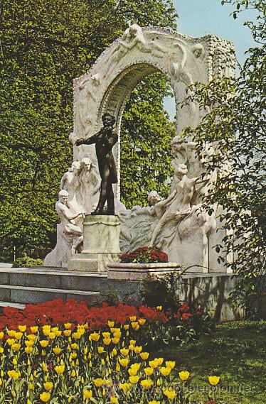 Postales: Johan Strauss (estatua en Viena) - Foto 1