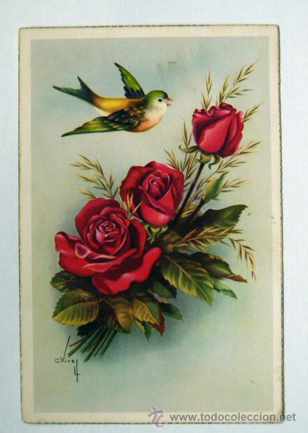 Postales: Postal de flores escrita - Foto 1