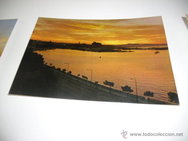 Postales: POSTAL MALLORCA PALMA AMANECER EN EL PUERTO - Foto 1