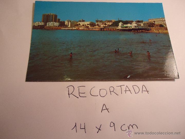 Postais: antigua postal recortada por los filos media aproximada 14 x 9 cm playa cadiz