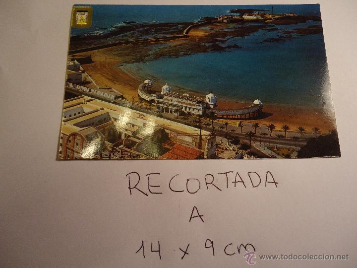 Postkarten: antigua postal recortada por los filos media aproximada 14 x 9 cm cadiz