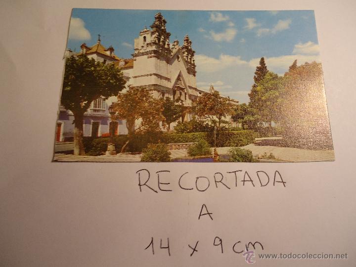 Postkarten: antigua postal recortada por los filos medida aproximada 14 x 9 cm cadiz iglesia del carmen