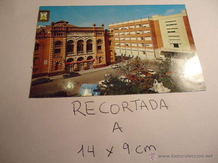 Postkarten: antigua postal recortada por los filos medida aproximada 14 x 9 cm cadiz teatro falla