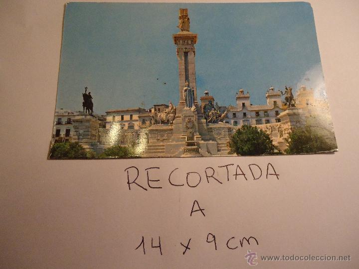 Postkarten: antigua postal recortada por los filos medida aproximada 14 x 9 cm cadiz