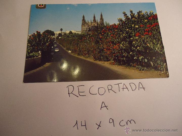 Postkarten: antigua postal recortada por los filos medida aproximada 14 x 9 cm cadiz  arucas gran canaria