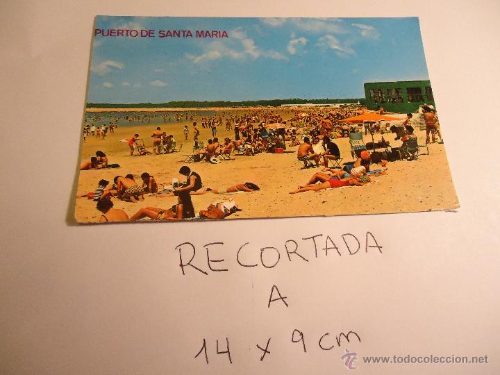 Postcards: antigua postal recortada por los filos medida aproximada 14 x 9 cm cadiz puerto santa maria