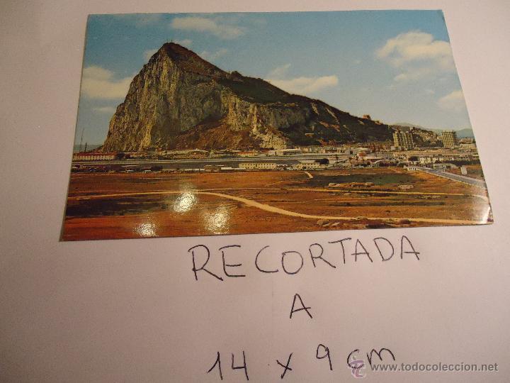 Postcards: antigua postal recortada por los filos medida aproximada 14 x 9 cm cadiz PE&Ntilde;ON DE GIBRALTAR