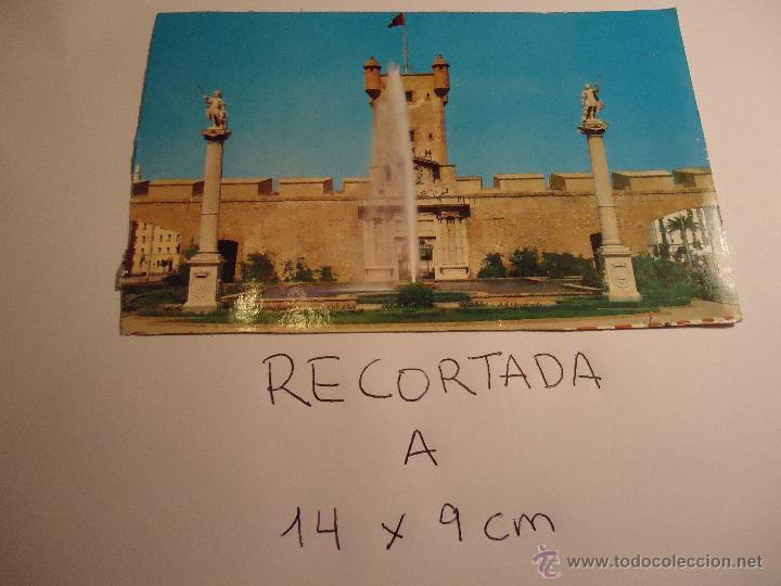 Postales: antigua postal recortada por los filos medida aproximada 14 x 9 cm CADIZ