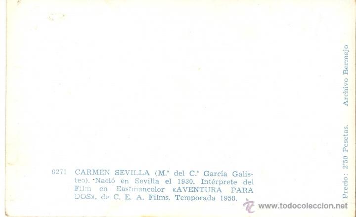 Postales: TARGETA CARMEN SEVILLA - Foto 2