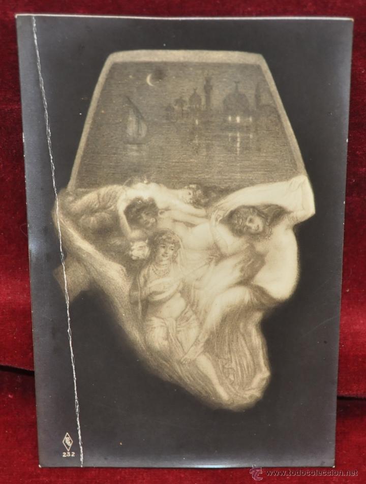 Postales: FOTO POSTAL TEMATICA METAFORMOSIS DE APROXIMADAMENTE 1905. - Foto 1