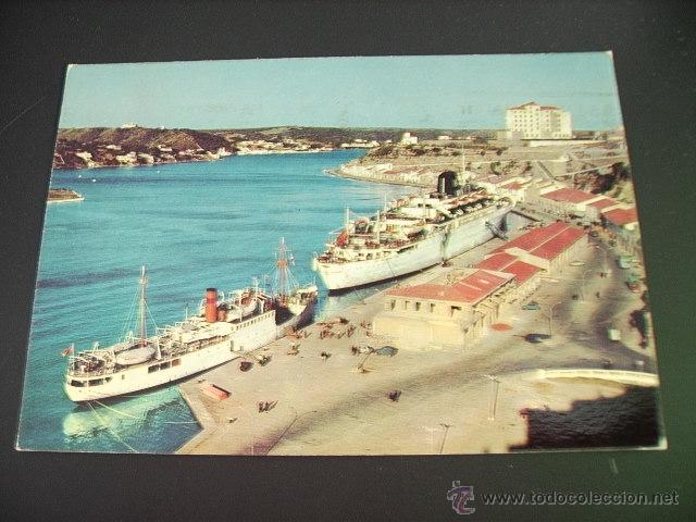 Postales: MAHON  (MENORCA)  VISTA PARCIAL DEL PUERTO - Foto 1