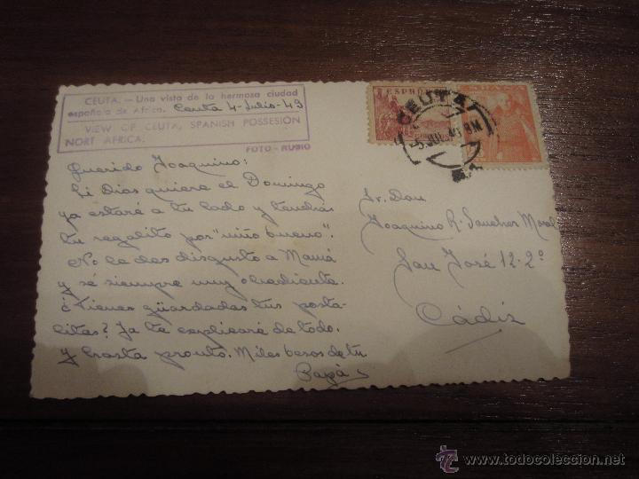 Postales: Postal de Ceuta  con sellos - Foto 2