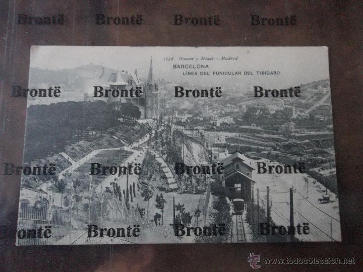Postales: Barcelona L&iacute;nea del funicular del Tibidabo 1738 Hauser y Menet - Foto 1