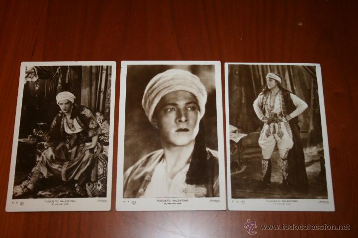 Postales: Postales Rodolfo Valentino. Una circulada en 1927 - Foto 1