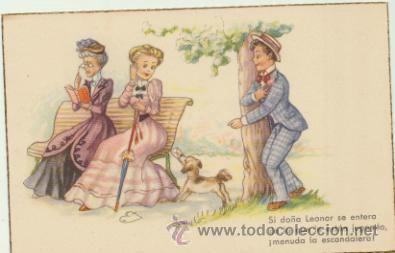 Postkarten: Postal C&oacute;mica.  Fechada en 1953.