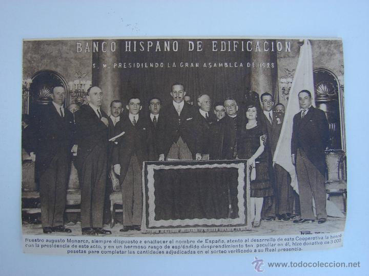 Postales: ANTIGUA POSTAL. BANCO HISPANO DE EDIFICACION. ASAMBLEA 1928