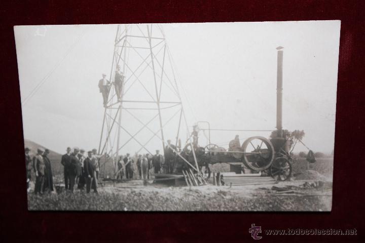 Postales: ANTIGUA POSTAL -CONSTRUCCI&Oacute;N DE TORRE ELECTRICA - SIN CIRCULAR. - Foto 1