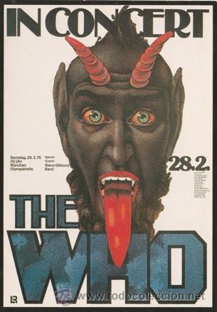 Postales: POSTAL - THE WHO - IN CONCERT N&ordm;U 616 - UNDERGROUND - ENGLAND -A&Ntilde;OS 70 - MUSICA -NUEVA SIN CIRCULADA