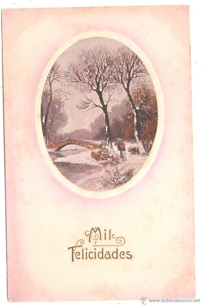 Postais: MIL FELICIDADES 1908. POSTAL ANTIGUA DE FELICITACI&Oacute;N