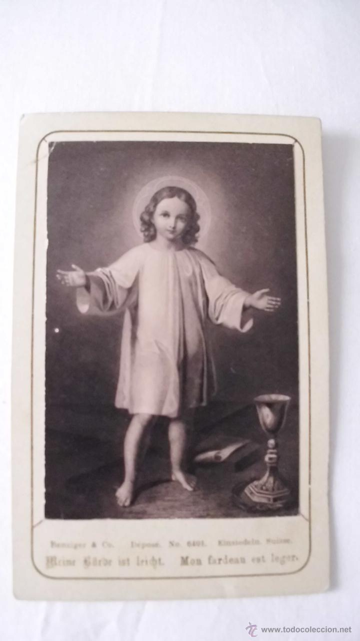 Postales: Preciosa estampa del Ni&ntilde;o Jes&uacute;s, suiza, siglo XIX. Benziger & Co. Einsiedeln. SUIZA