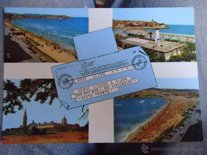 Postales: rara postal - GIJON - Foto 1