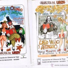 Postales: POSTALES: LOTE 2 POSTALES MINGOTE. FERIA LIBRO VIEJO Y ANTIGUO. MADRID 1995 Y 1996. (CCH)
