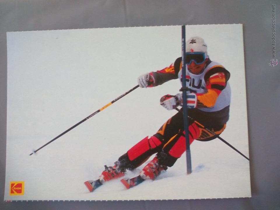 Postales: Postal. Juegos olimpicos de invierno. Esqui. Jo&euml;l Gaspoz 1988. Kodak