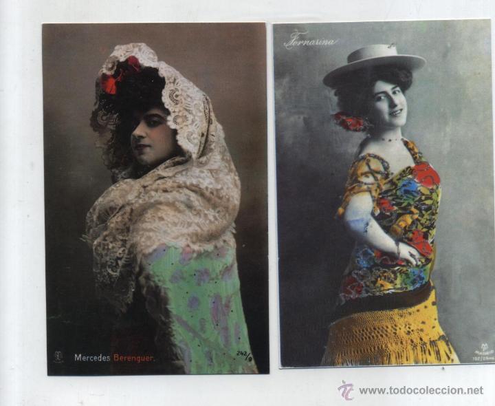 Cartes Postales: Fornarina y Mercedes Berenguer. Lote de 2 postales. Reproduci&oacute;n de 1988.
