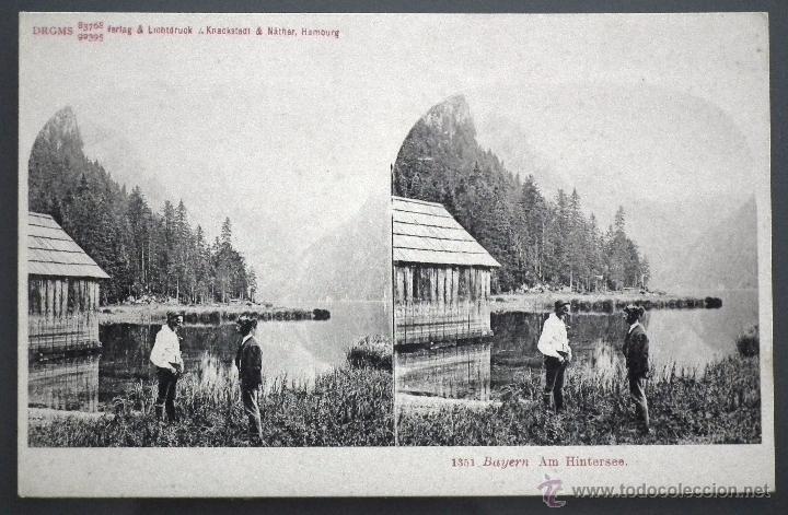 Postales: POSTAL ESTEREOSC&Oacute;PICA DE ALEMANIA - BAYERN AM HINTERSEE. VERLAG & LICHTDRUCK V. KNACKSTEDT