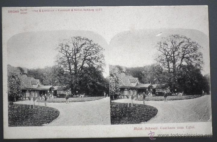Postales: POSTAL ESTEREOSC&Oacute;PICA DE ALEMANIA - HOLST SCHWEIZ, GASTHAUS ZUM UGLEI