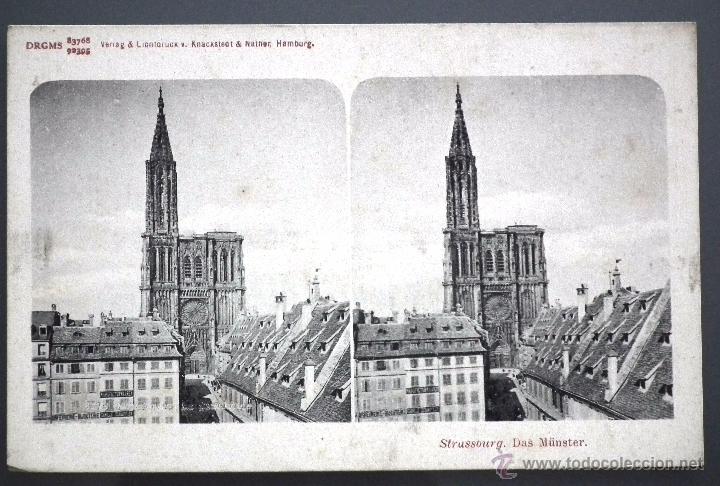 Postales: POSTAL DE FRANCIA - STRASBOURG DAS M&Uuml;NSTER (LA CATEDRAL). VERLAG & LICHTDRUCK V. KNACKSTEDT