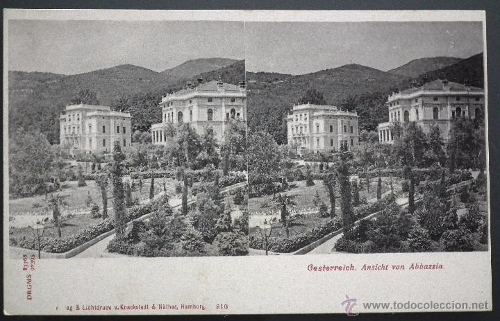 Postales: POSTAL ESTEREOSC&Oacute;PICA DE AUSTRIA - ANSICHT VON ABBAZZIA (ABAD&Iacute;A DE MELK). VERLAG & LICHTDRUCK
