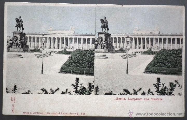 Postales: POSTAL ESTEREOSC&Oacute;PICA DE BERL&Iacute;N - JARD&Iacute;N DE RECREO Y MUSEO. VERLAG & LICHTDRUCK V. KNACKSTEDT