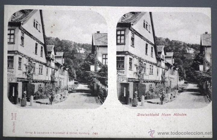 Postales: POSTAL ESTEREOSC&Oacute;PICA DE &Eacute;POCA EN ALEMANIA - HANN M&Uuml;NDEN. VERLAG & LICHTDRUCK