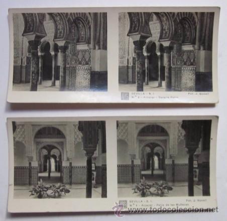 Postales: COLECCION DE 8 POSTALES ESTEREOSCOPICAS DE SEVILLA - Foto 2