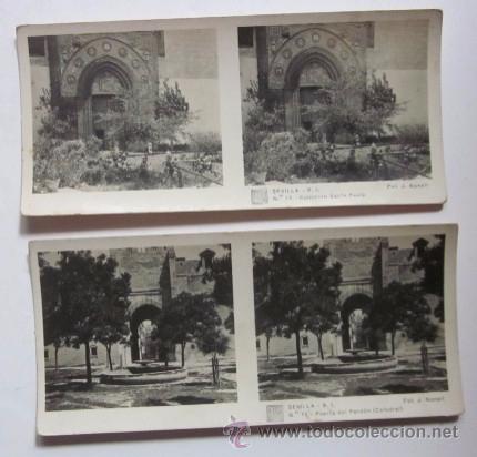 Postales: COLECCION DE 8 POSTALES ESTEREOSCOPICAS DE SEVILLA - Foto 5