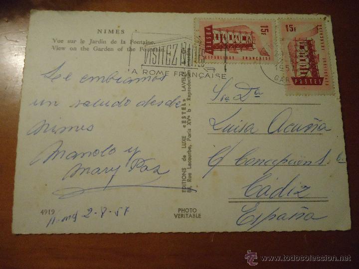 Postales: ANTIGUA POSTAL NIMES  , FIRMA ESTEL - Foto 2