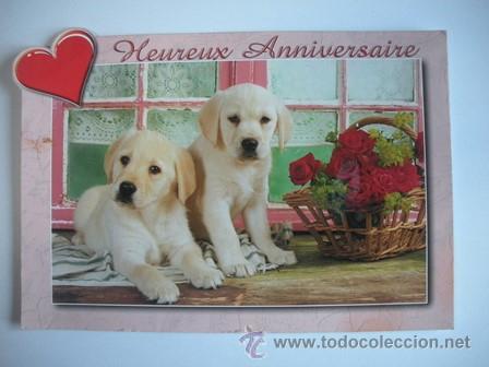 Postales: MAGNIFICA Y ORIGINAL POSTAL FELICITANDO EL CUMPLEA&Ntilde;OS - EN FRANCES - - Foto 1