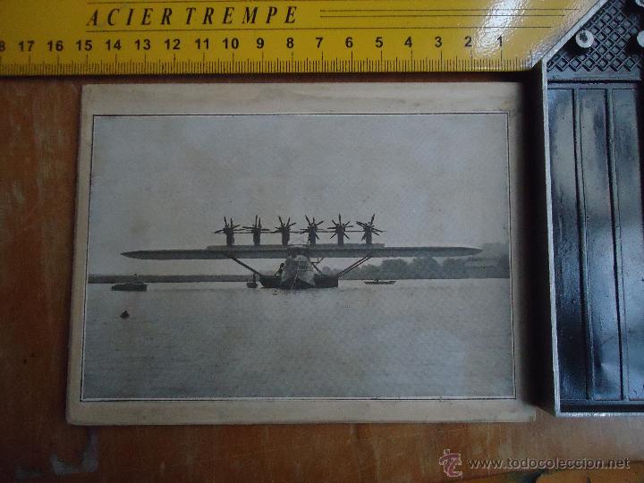 Postales: antiguo carton con lamina avion maritimo cantillana madre sinhijos 17,56 9 bis 10.197
